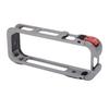 Camera Cage Fit for Insta360 X5 Action Camera Aluminum Alloy Camera Protective Frame with Lens Cap Cold Shoe 1 4 Inch