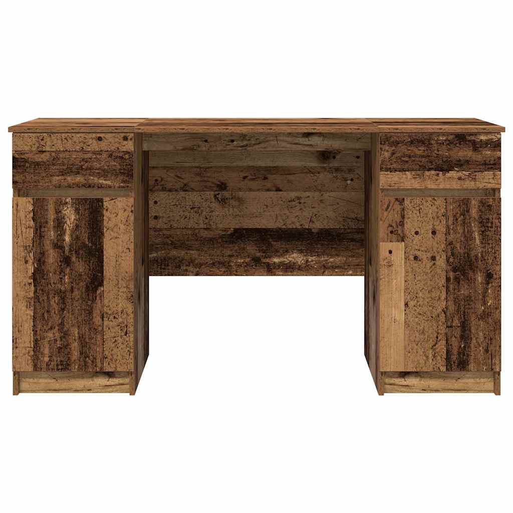 Vintage Style Desk with Shelf 140 X 49 X 76 Cm Engineered Wood