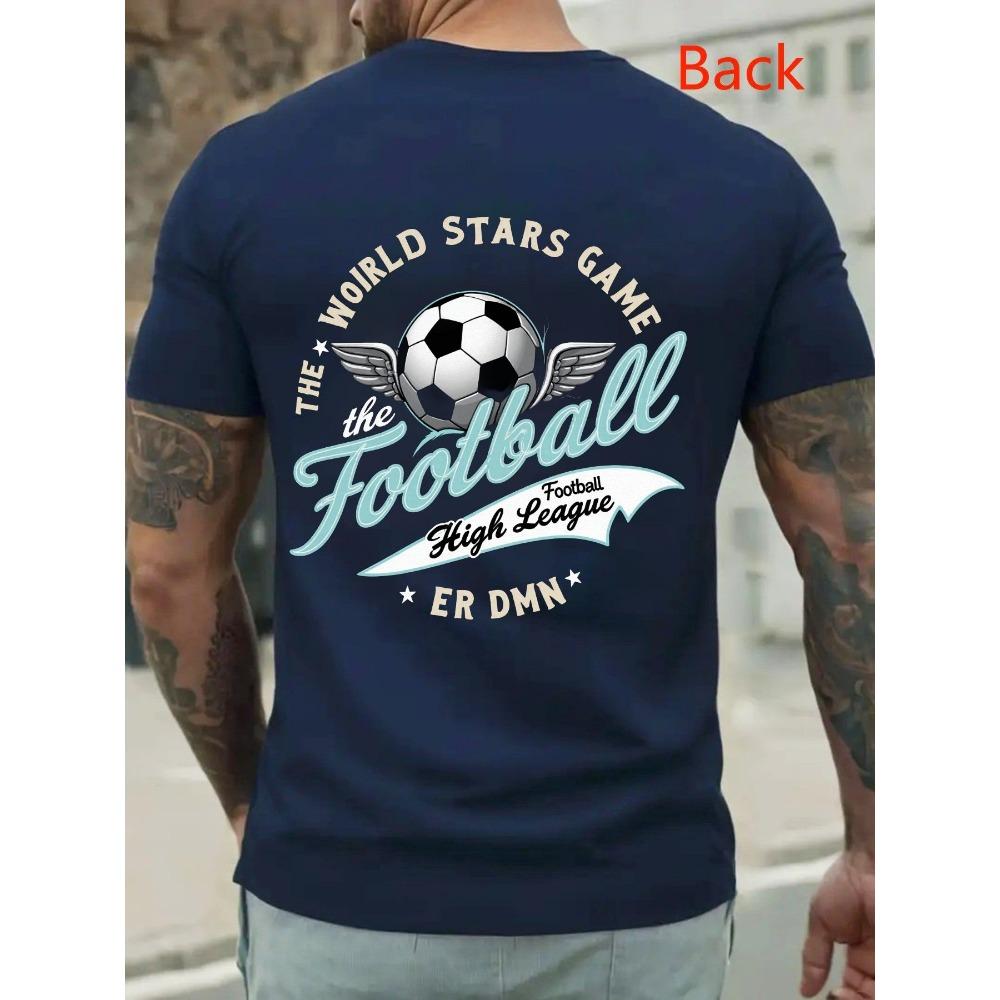 FIFA Men'S Dark Gray Soccer Graphic Tee, Made from 100%, a Comfy Casual Shirt Featuring 'THE WORLD STARS GAME' And a Soccer Ball Design