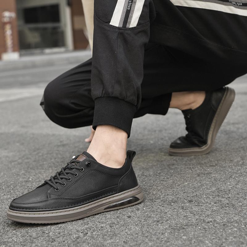 Mens Casual Leather Shoes Fashion Formal Dress Shoes British Style Outdoor Breathable Comfortable Oxfords Sneakers Board Shoes