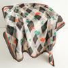 British plaid small fresh silk scarf sunscreen shawl versatile floral scarf imitation silk 71cm square scarf professional scarf
