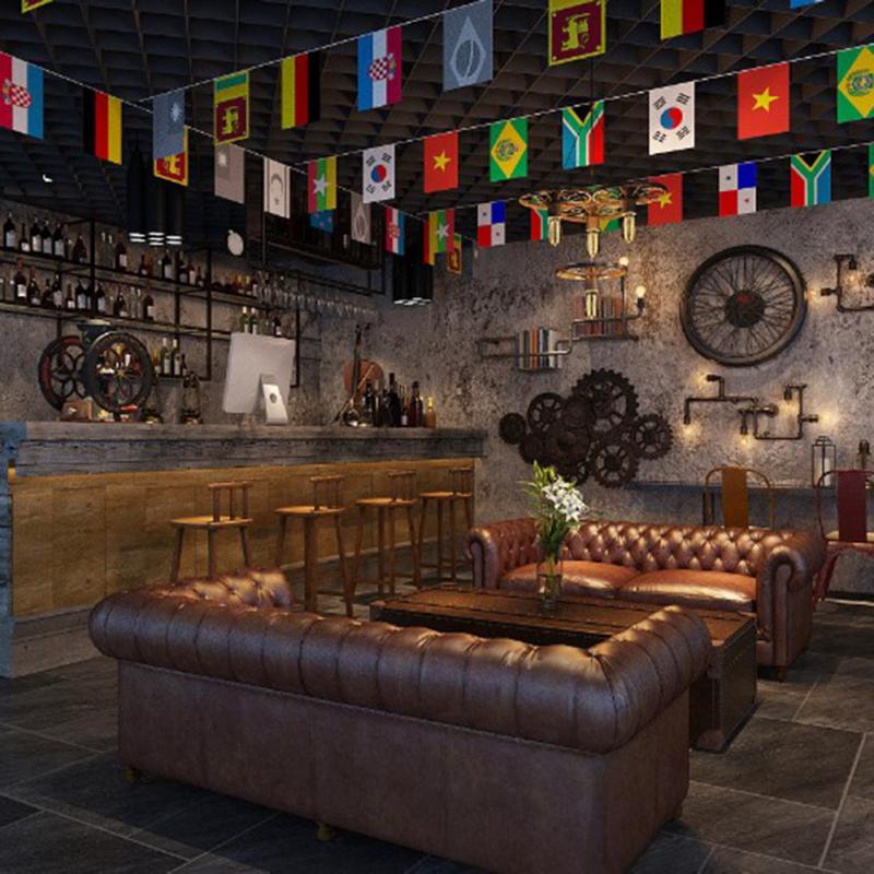 2022 Qatar World Cup String Flag Bunting 32 Countries Hanging Flags For Garden Restaurant Party