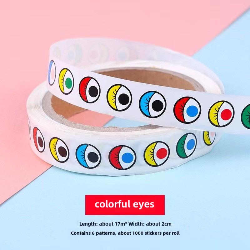 DIY Cartoon Eye Stickers for Kids – Creative Colorful Self-Adhesive Labels