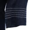 unused Made in Italy Linen 7 minutes sleeve V neck one piece 42 Navy blue Women Used