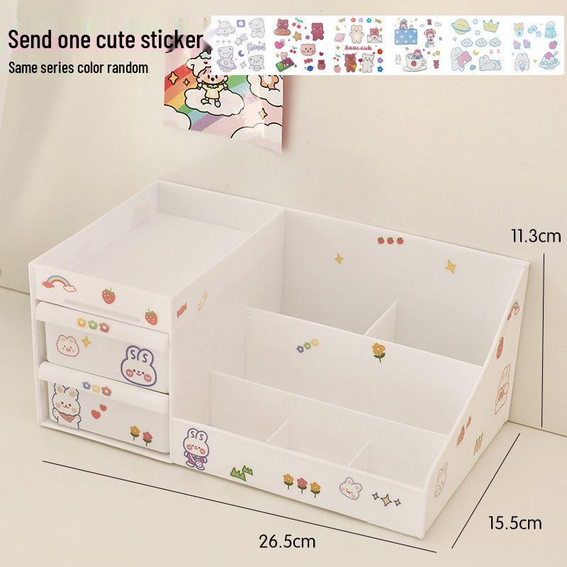 Student Minimalistischer Schreibtisch-Organizer: Kosmetik- und Schreibwaren-Aufbewahrungsbox mit hoher Kapazität und kreativem Stifthalter