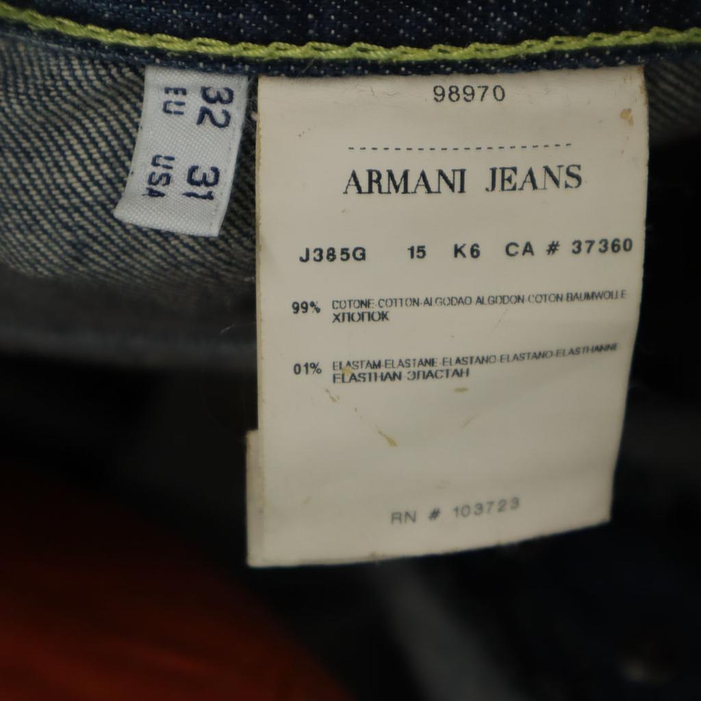 ARMANI JEANS INDIGO 009 Comfort Fit Denim pants w31 Wash blue jeans Men's Used