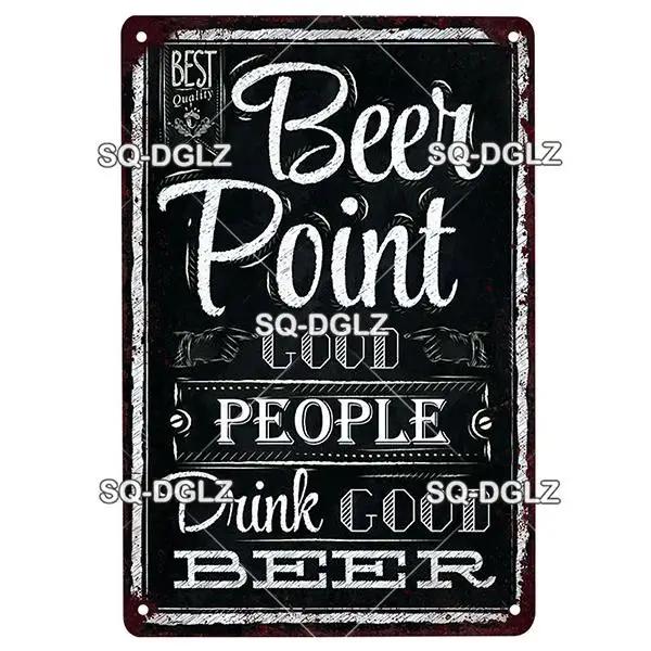 SQDGLZ Vintage Beer Tin Sign  Retro Metal Poster for Bar Wine Cocktail Kitchen Wall Decor  Classic Metal Plaque  Wall Sticker