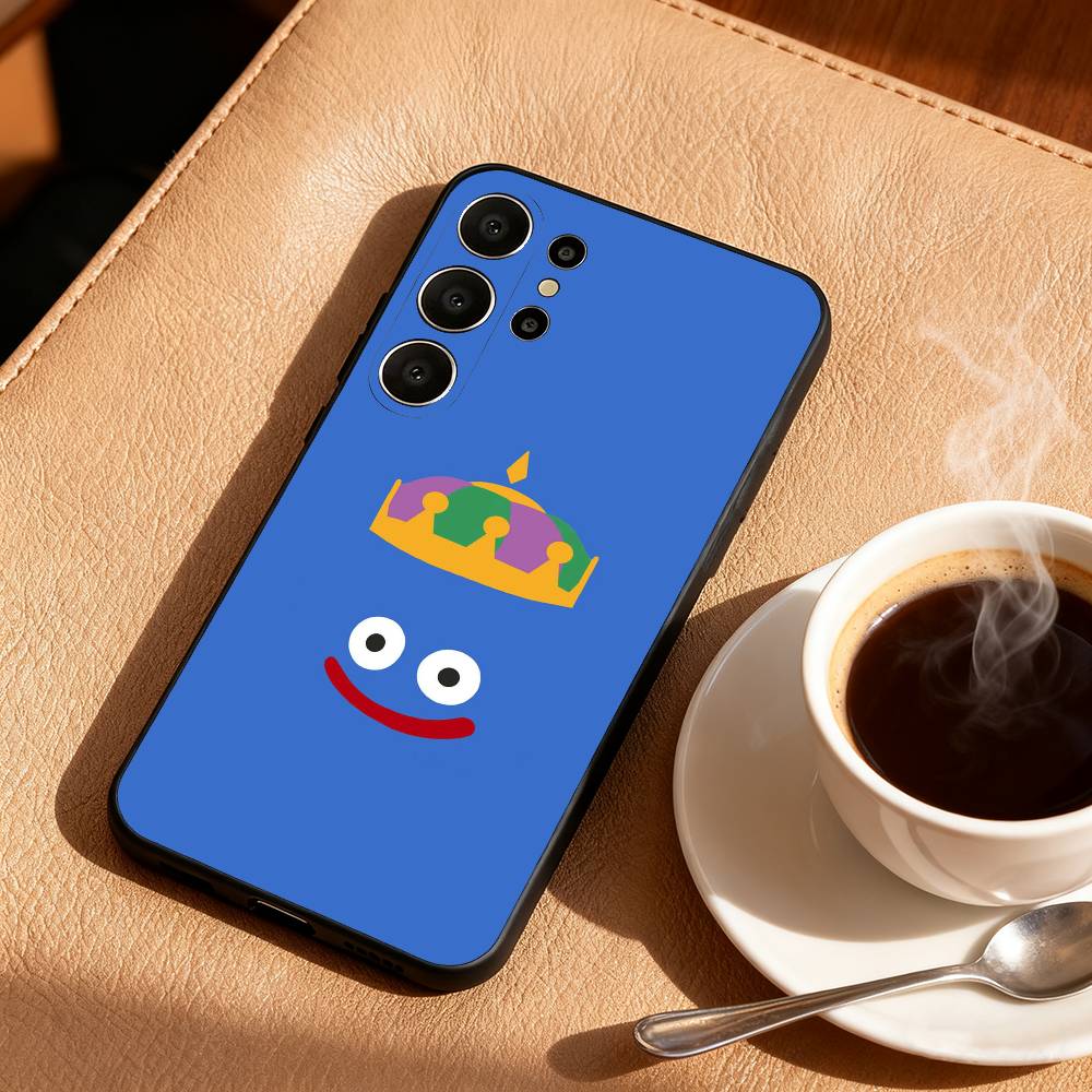 1PC Cute Bouncy D-Dragon S-slimes Phone Case For Samsung S26,S25,24,23,22,30,21,10,9,Ultra,Plus,Lite,FE Soft Black Case