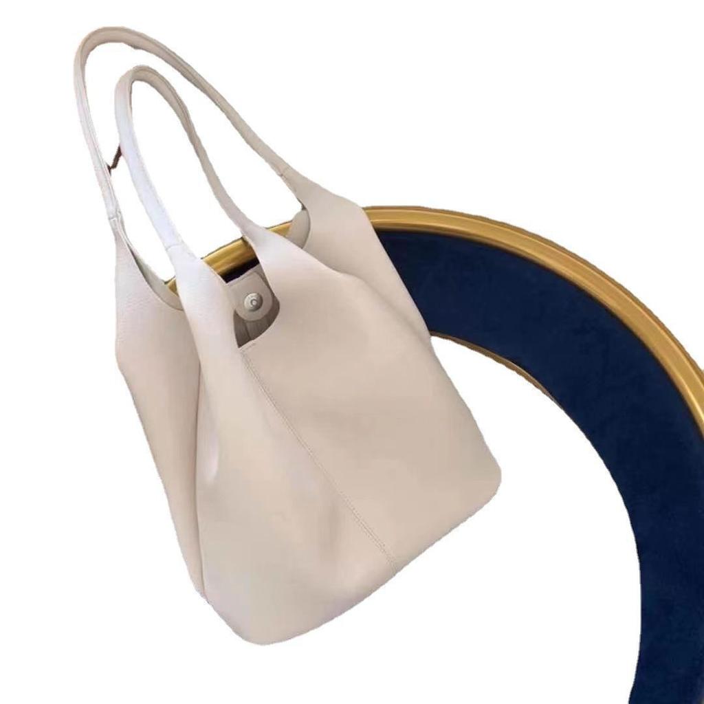 New Women's Bag Large Capacity Tote Bag Minimalist Green High-end One-shoulder Bag Women's High-end Texture Commuter Bag