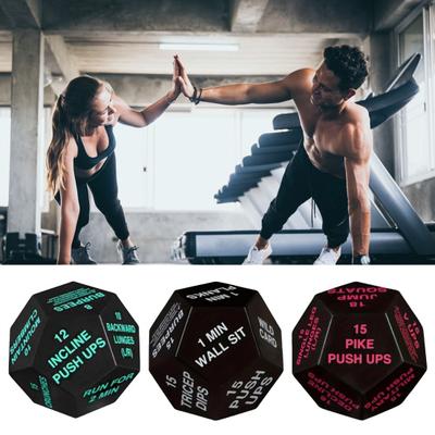 Fitness Dice Pocket Size Multi-sides Exercise Decision Dice Home Gym Workout Dice Stress Relief Toy Men Women Athletes Sports Enthusiast Gift