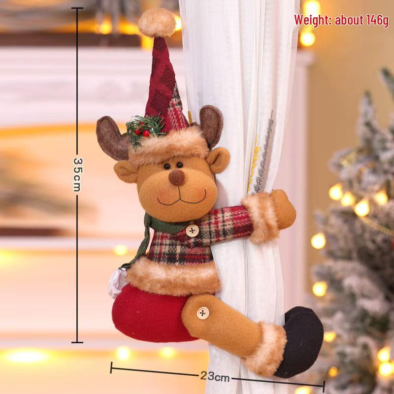 Kreativa julgardinsband: Snögubbe & Gammal Man Tecknade Prydnader