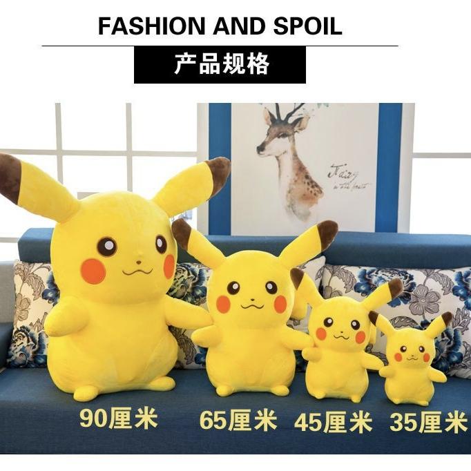 Kawaii Pikachu Plush Toy Big Size Snorlax Pillow Soft Stuffed Cartoon Animal Doll for Children Gift