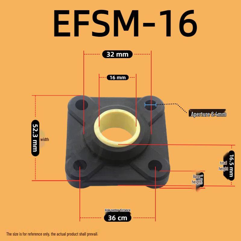 Kunststoff-Lagerbasis EFSM/EFOM/KSTM Serie (Größen: 8-30)