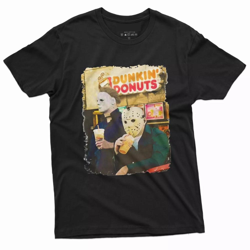 Funny Halloween Tee Jason And Michael Shirt Michael Myers Jason Voorhees T-Shirt Unisex T-Shirt S