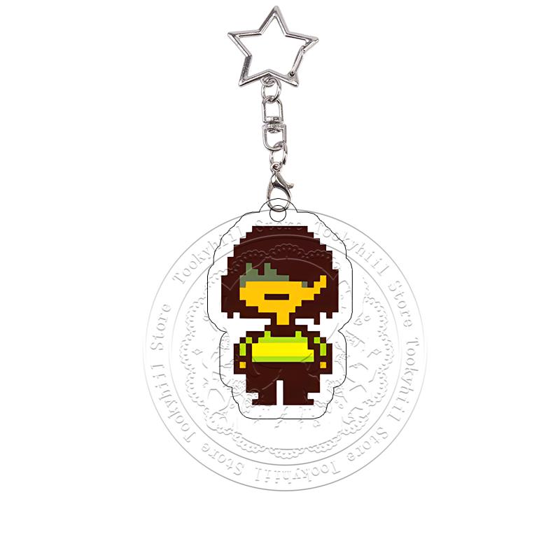 Pixel Deltarune Acryl Sleutelhanger Tas Decoratie Accessoires Sans Chara Sleutelhanger Frisk Hanger Berdly Karakters Ralsei Verjaardagscadeau 4-5cm
