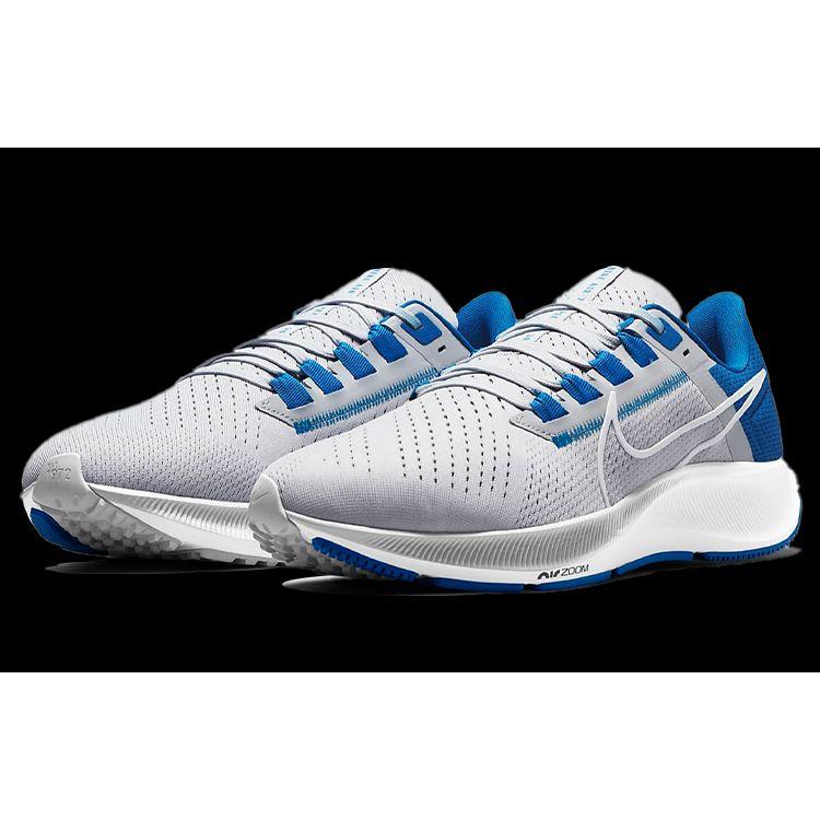 NFL X Nike Air Zoom Pegasus 38 Detroit Lions Men Sneakers Grey Wolf-Grey Battle-Blue DJ0832-001