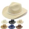 Western Cowboy Straw Hat Couple Outdoor Seaside Beach Hat Sunscreen Visor Hat Big Eaves Hat