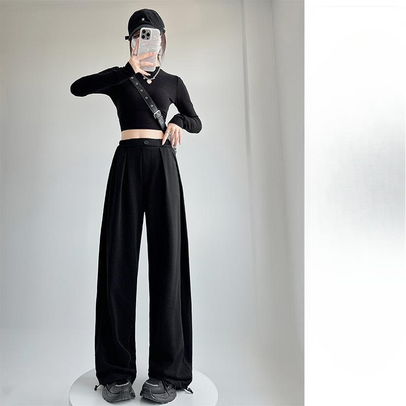 

Белые и серые меховые спортивные штаны для женщин, брюки на весну и осень, новые узкие прямые повседневные спортивные штаны, широкие брюки с высокой талией и заниженными штанинами S