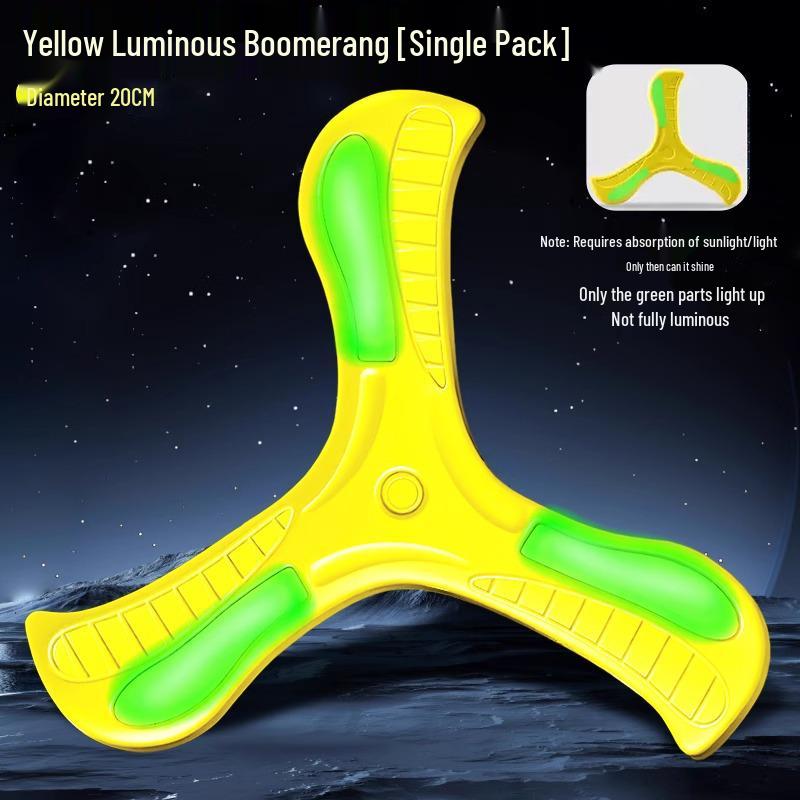 Luminous Boomerang Frisbee: Soft Returnable Flying Disc for Kids