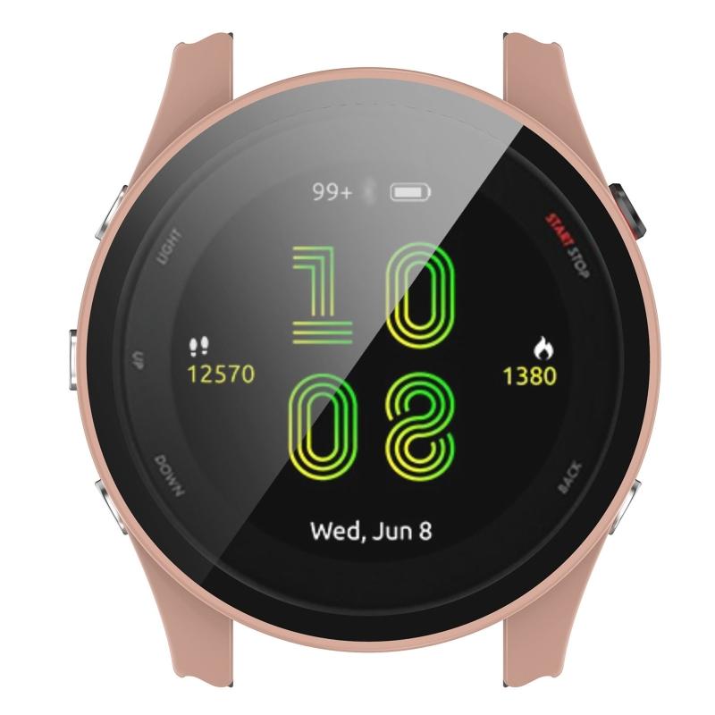 For GarminForerunner 255S Housing for Case Tempered Film Screen Protector Shockproof One-piece for Shell Smartwatch Slee
