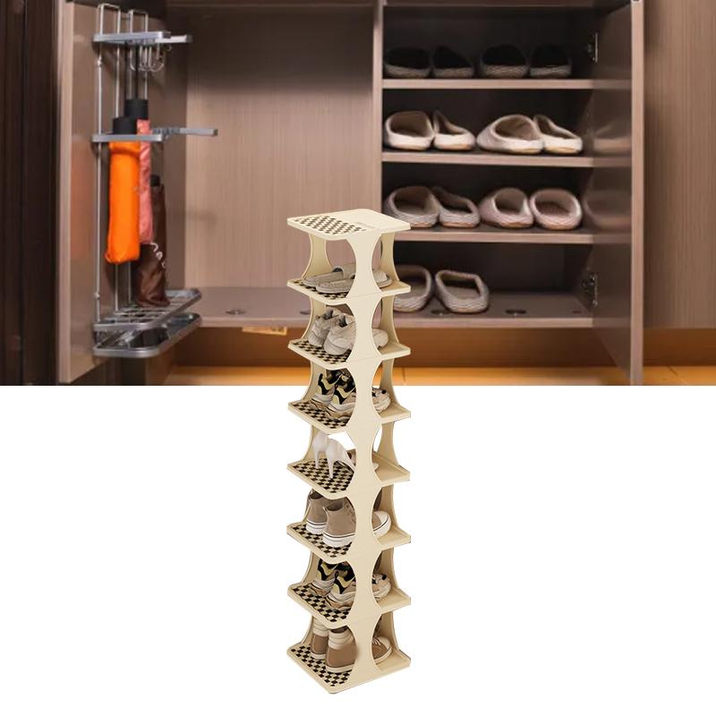 Shoe Rack Organizer Multiple Tiers Space Saving Vertical Shoes Shelf for Home Dorm Door Entryway