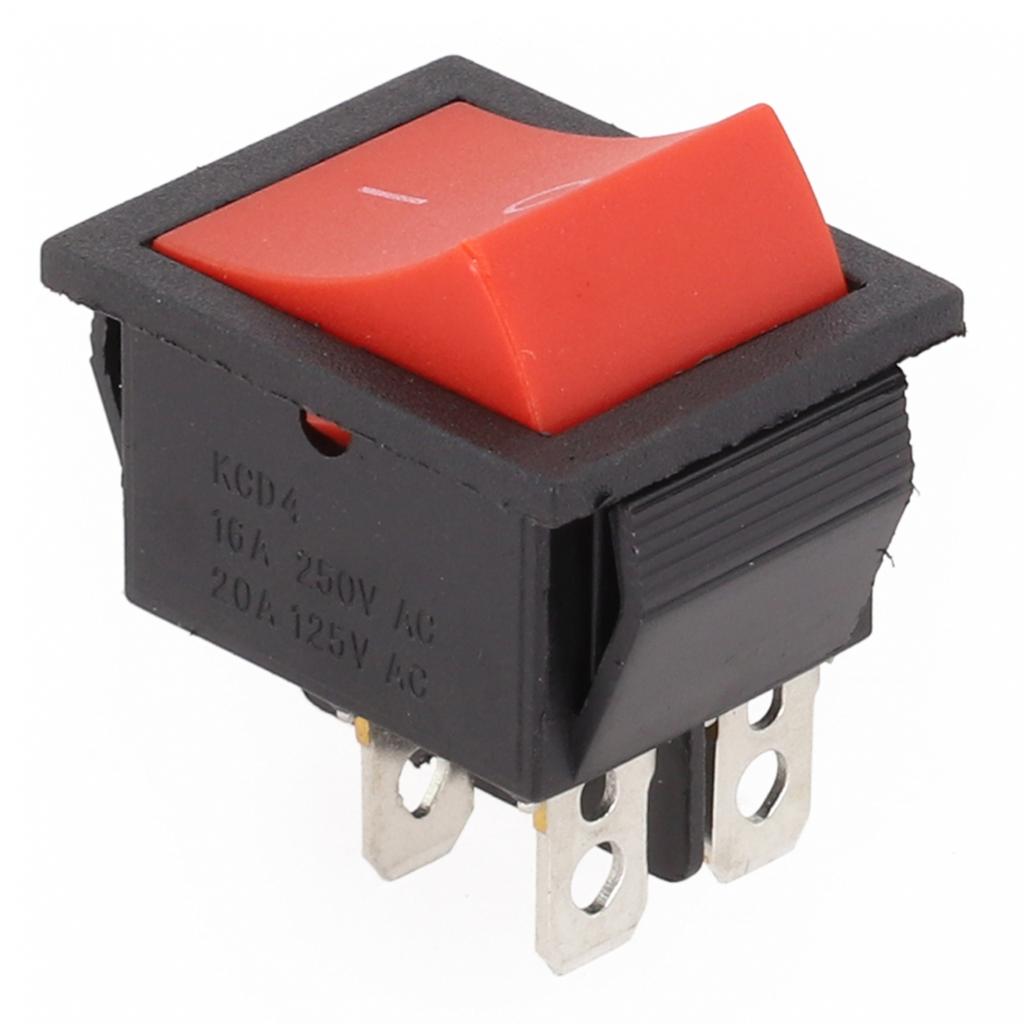 4-Pin Power Button High-Power Rocker Switch KCD4 Boat Switch Red Light Indicator