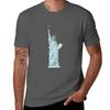 Hand Painted Statue of Liberty Watercolor T-Shirt Plus Size Comfort Fit Tee