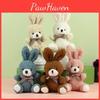 Cartoon Style Lovable Rabbit Plush Toy With Bow Tie Ideal For Backpacks And Keychains