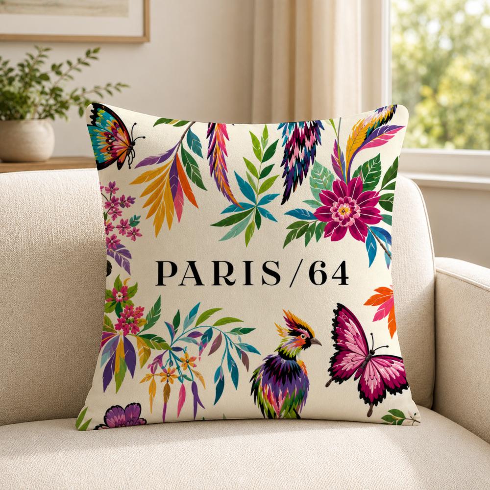 Brand 664 Paris Cushion Cover Shortplush Cushion Coverbreathableskinfriendlywashableroom Sofa Decor Gift
