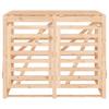 2 Bin Wooden Waste Bin Enclosure Solid Pine Wood