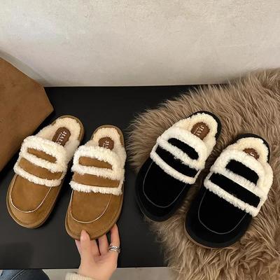 Winter Warm Slippers Women New Plush Thickened Comfortable Indoor Outdoor Cotton Shoes Fashion Casual Shoes Travel Vacation 2024