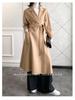 Max Family Style 2023 Women's Extra Long Wool Coat in New Water Ripple Design