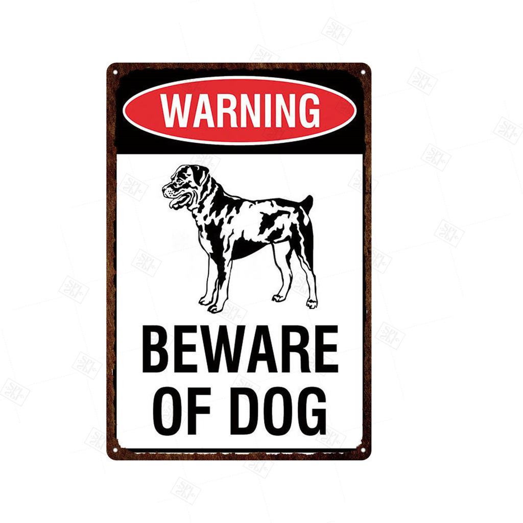 Funny Dog Wall Sign - 'Protected By Chihuahua' Aluminum Metal Tin Decor For Indoors Or Outdoors - View #4