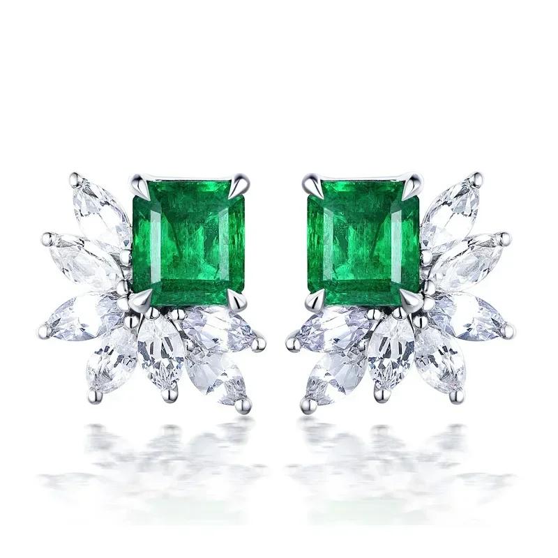 2026 New Style Fashion Green Crystal Pendant Earrings for Women's Engagement Party Accessories with Noble Unique Zircon