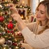Festive Party Supplies Christmas Bell Pendant for Holiday Decor, Metal Hanging Ornament with Xmas Door Window Decor Hemp Rope Tree Wall And Decoration