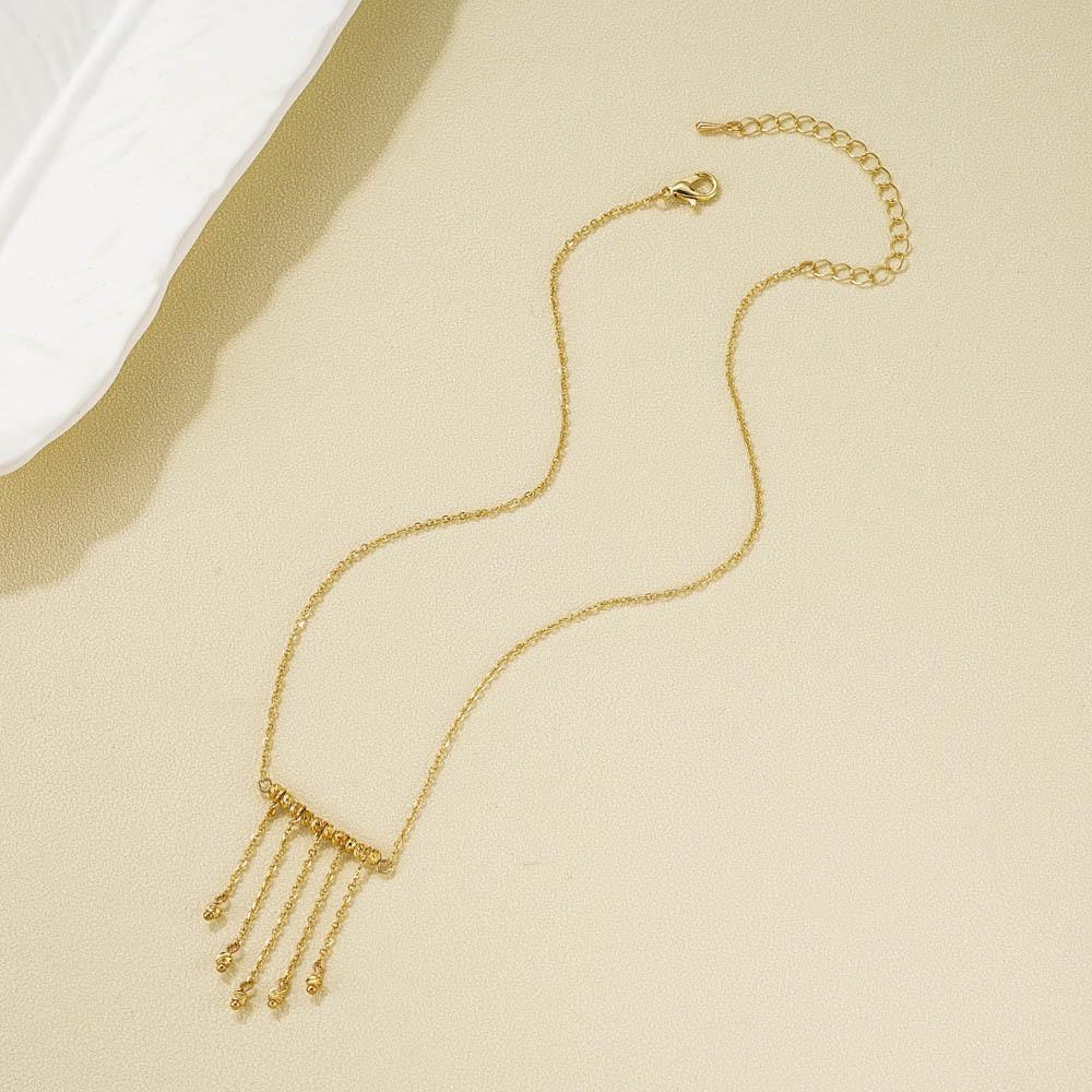 Fashionable Gold Tassel Chain Necklace For Women Captivating Design For Style Autumn