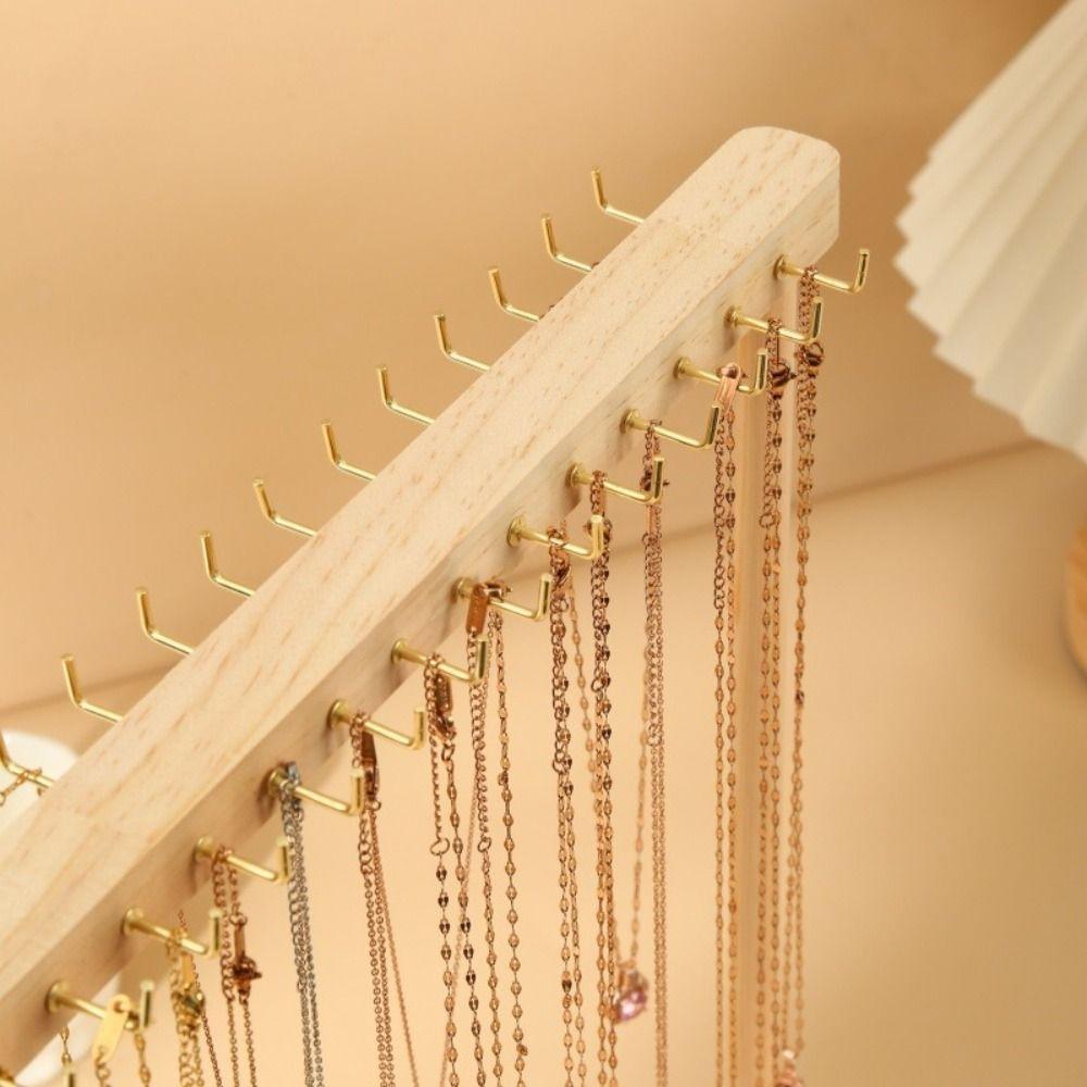 Exquisite Necklace Hanging Rack 12 /18 Hook Jewelry Jewelry Holder Simple Wood Necklace Stand  Home