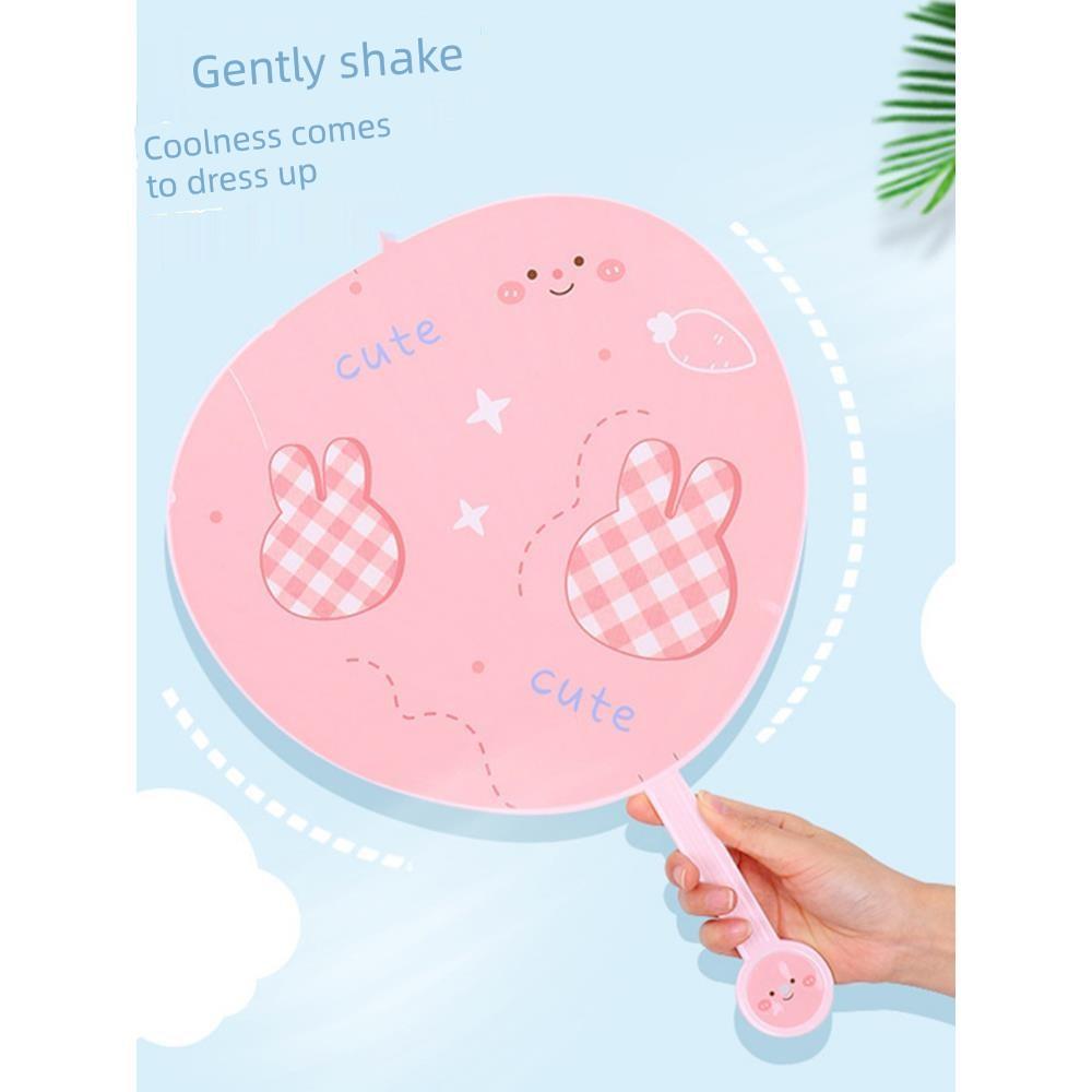 Large and Sturdy Cartoon Fan, Plastic Fan, Student Hand-Held Fan, Portable Summer Large Palm Leaf Fan