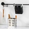 Rust-proof Chopsticks Storage Basket 2 Divided Compartments Utensil Holder  Household