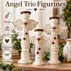 3Pcs Farmhouse Angel Trio Figurines Rustic Tabletop Ornament Angel Figurine Set  Living Room