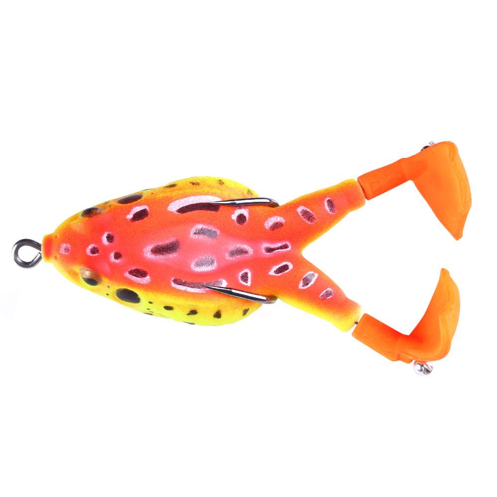 Soft Frog Bait, Double Propellers Legs, 3D Eyes, Lifelike Silicone Skin Pattern, Topwater, Fishing Lure Set for Bass Pike