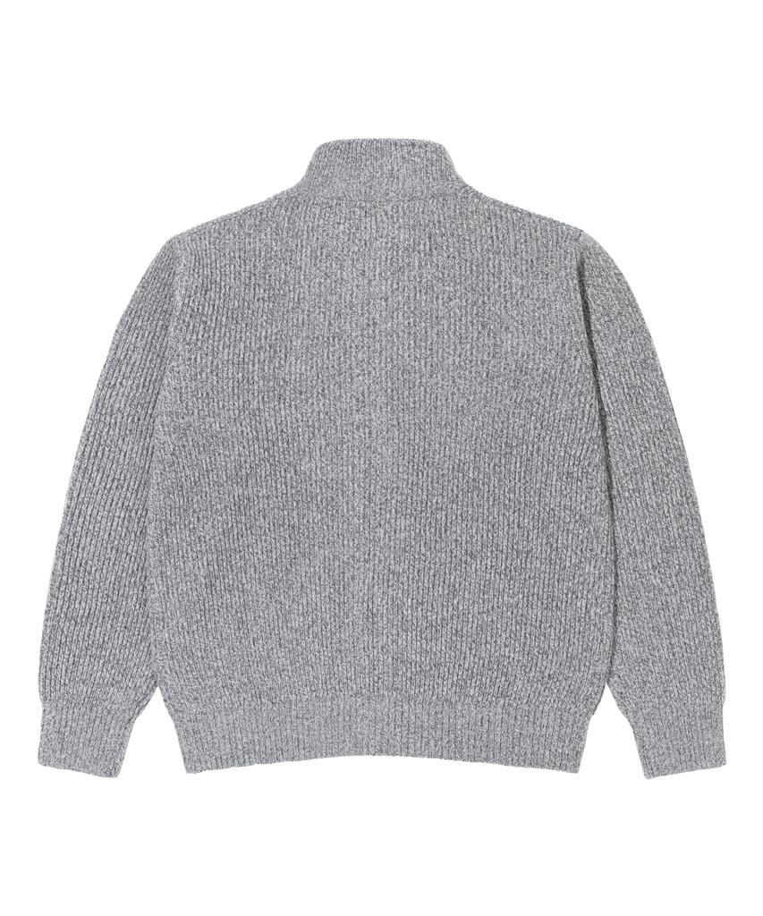 Loghideumatin Lm Melange Full Zipup Sweater (Grey)