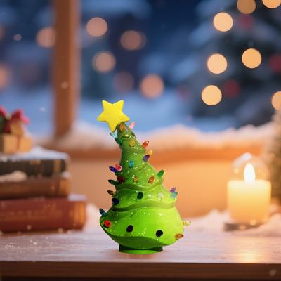 Weihnachten Fröhliche Atmosphäre Leuchten Weihnachtsbaum Tischschmuck Nachtlicht, LLED-Licht Weihnachtstags-Atmosphärendekoration.