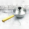 Milk Warmer Pot Prevent Sticking Flat Bottom Even Heating Aluminium Butter Warmer Pan Milk Saucepan with Wood Handle