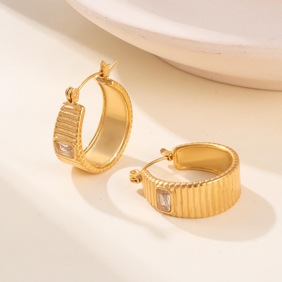 

1 пара серег с квадратным цирконием из нержавеющей стали 316L с резьбой для женщин и пар с уникальным дизайном, вечерние ювелирные изделия, подарочные аксессуары 3mm