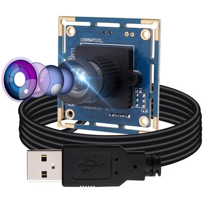 ELP 8 Megapixel USB Camera Module Webcam Wide Angle 75 Degree Full HD High Speed 2448P 15FPS Web Camera HD Surveillance ATM Educational System Webcam