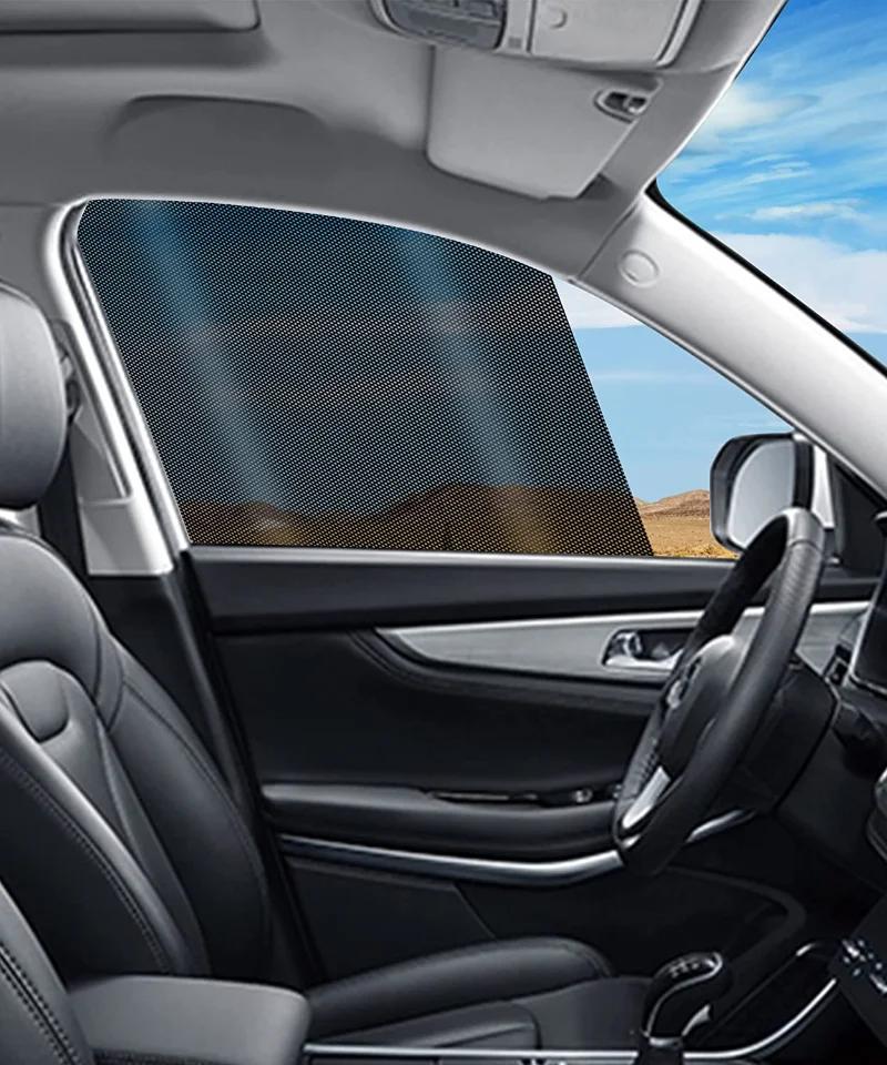 A Pair Sun Block Film Anti-UV Car Static Sunshade Stickers Window Glass Sunscreen Curtain Insulation Sunroof Solar Film Shade