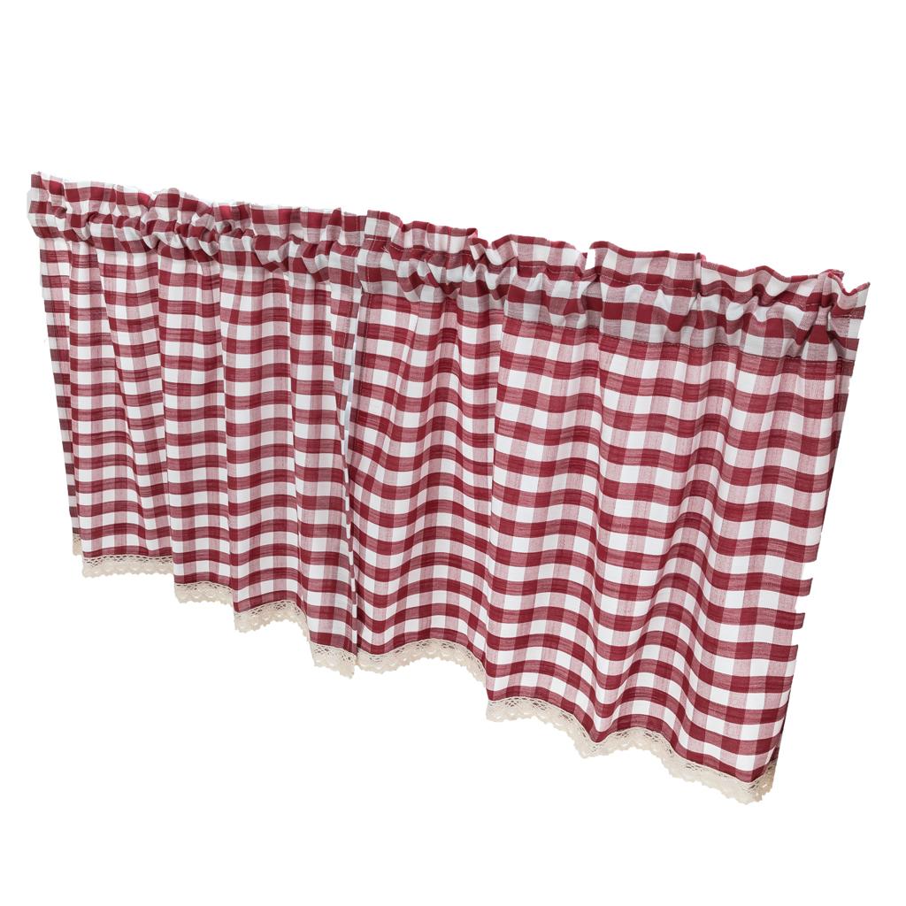 2x Elegant Lace Window Curtain Valance Treatments