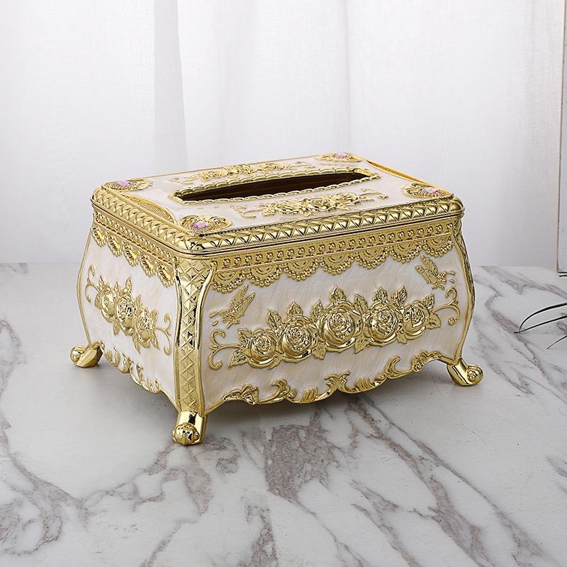 Napkin Extraction Paper Box European Style Plastic Kitchen Napkin Dispenser Storage Box Organizer Desktop Home Decorative