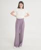 THEFRHT Two-Tuck Button Wide Wool Pants (Violet)